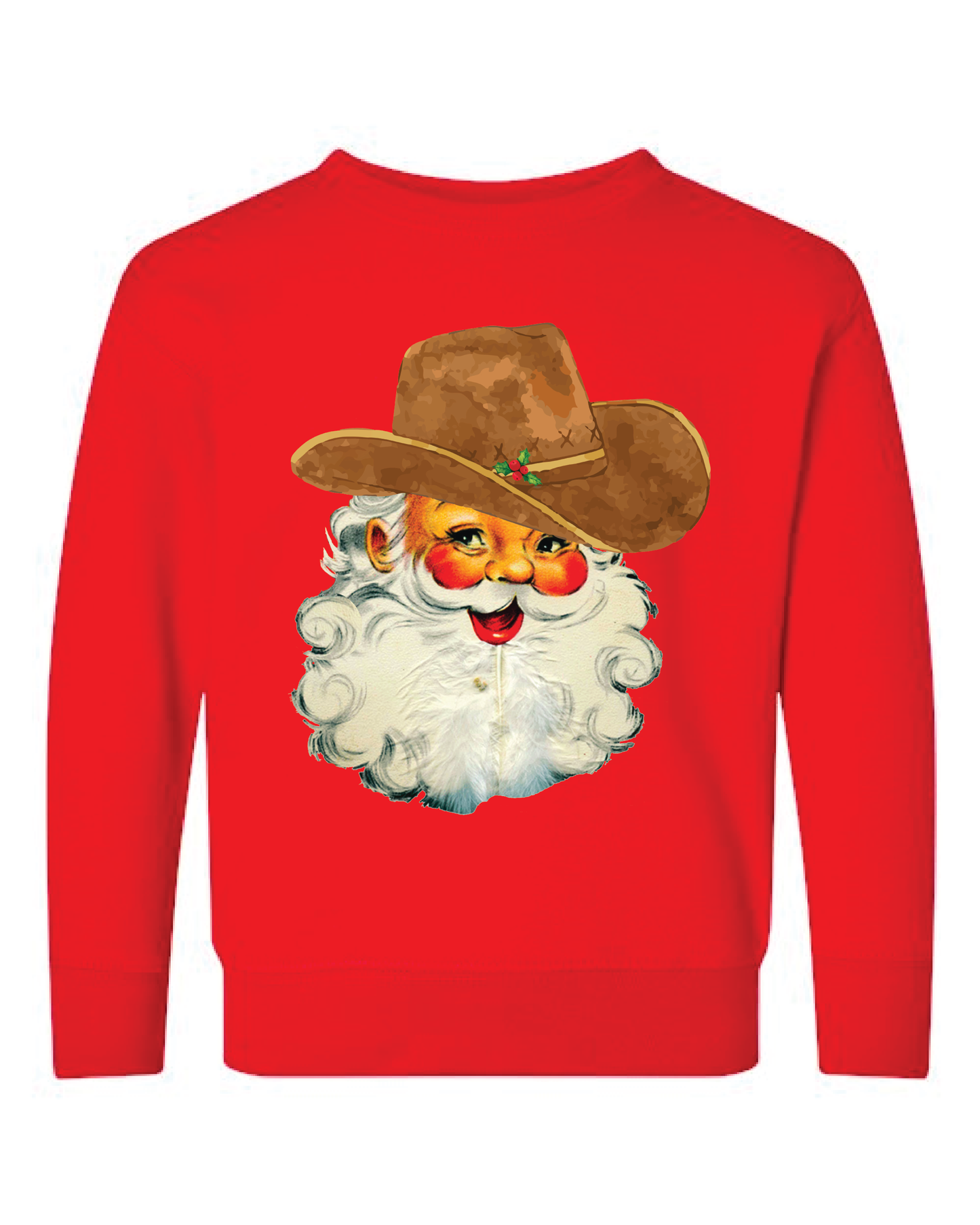 KIDS " Cowboy vintage santa" print