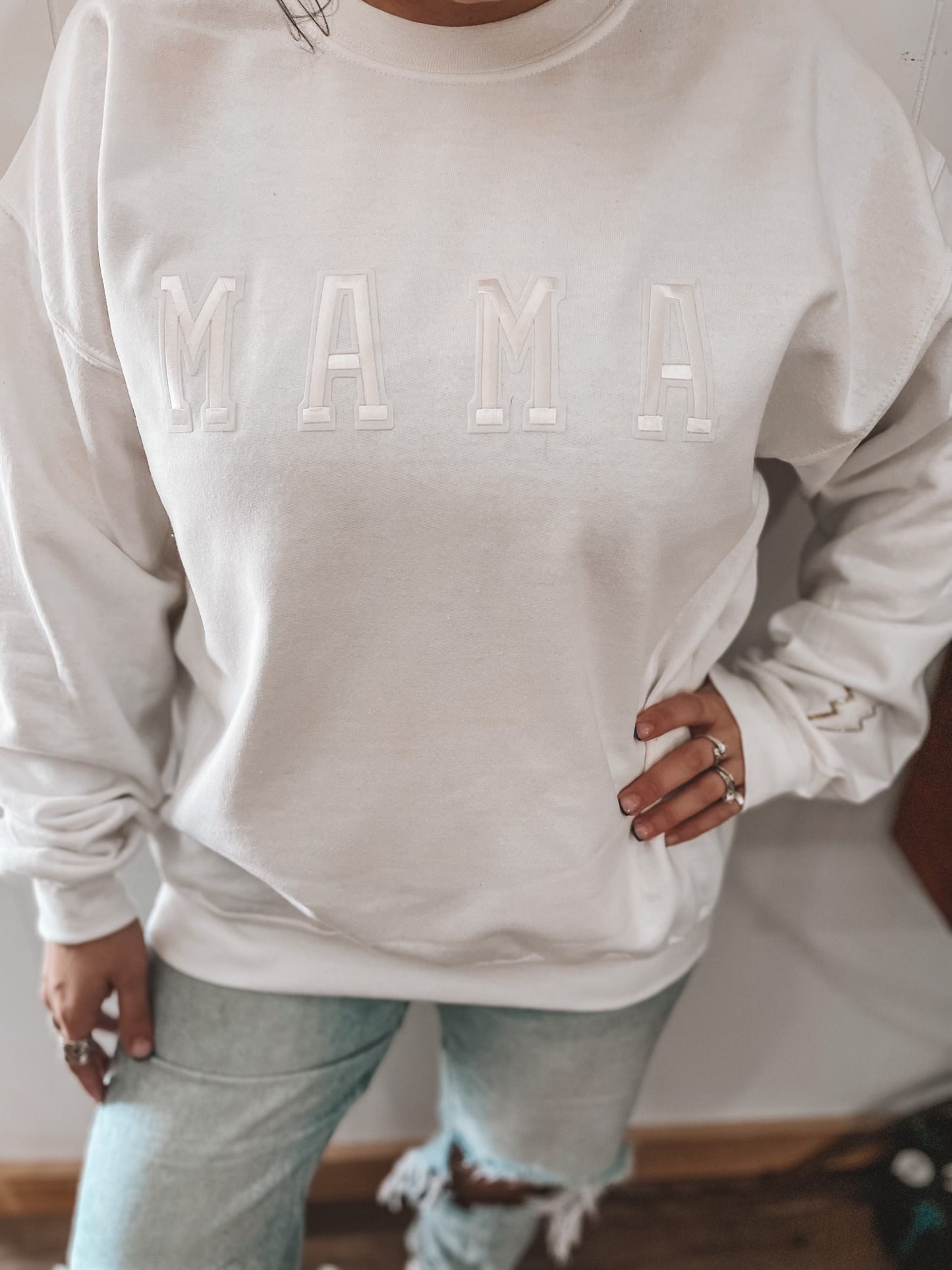 Mama puffy print sweatshirt